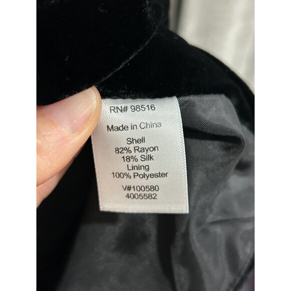 Coldwater Creek NWT Black Velvet Open-Front Vest Adjustable Tie Back Sz 2X - Picture 6 of 12